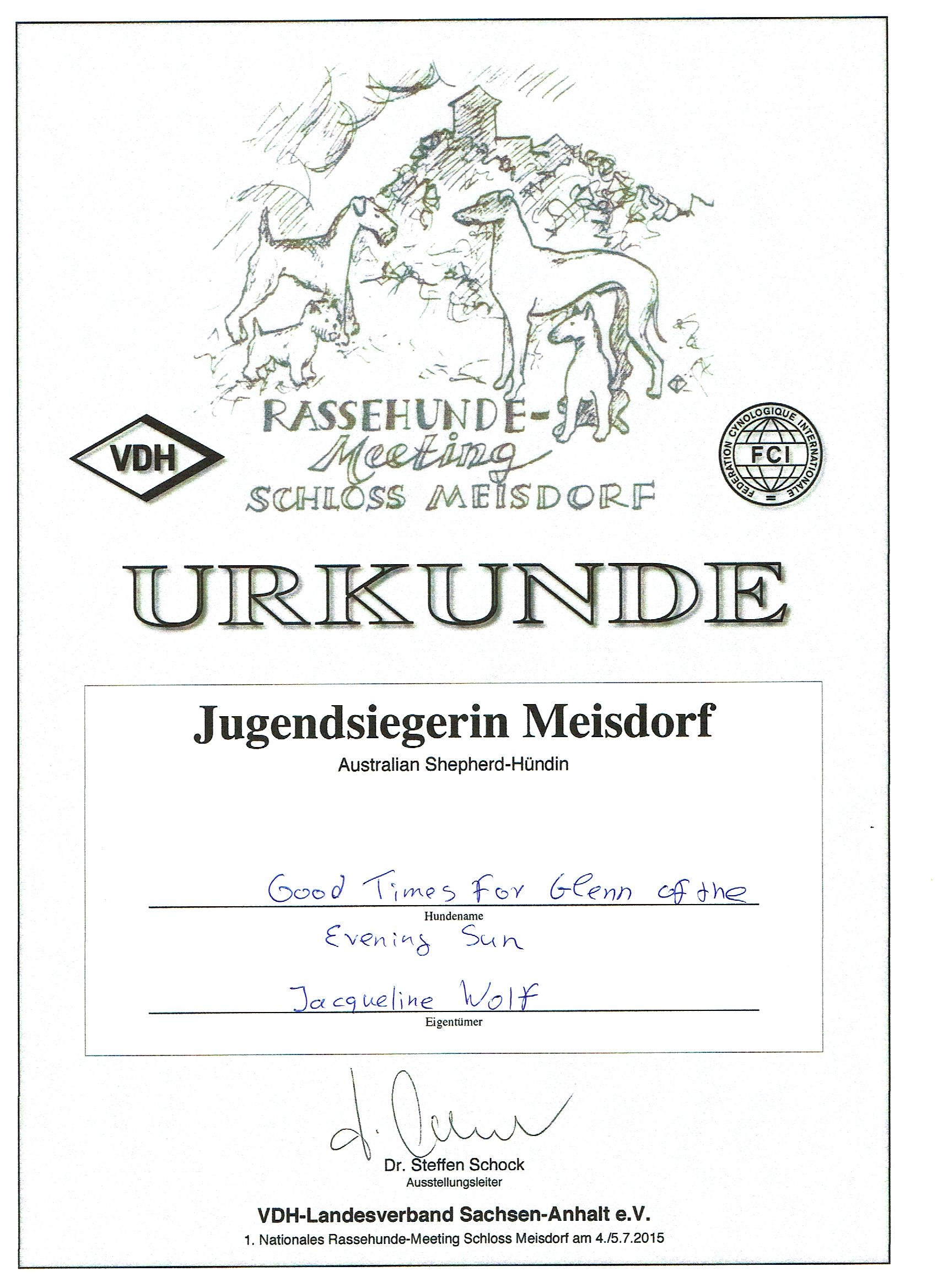 Jugendsiegerin Meisdorf Kira